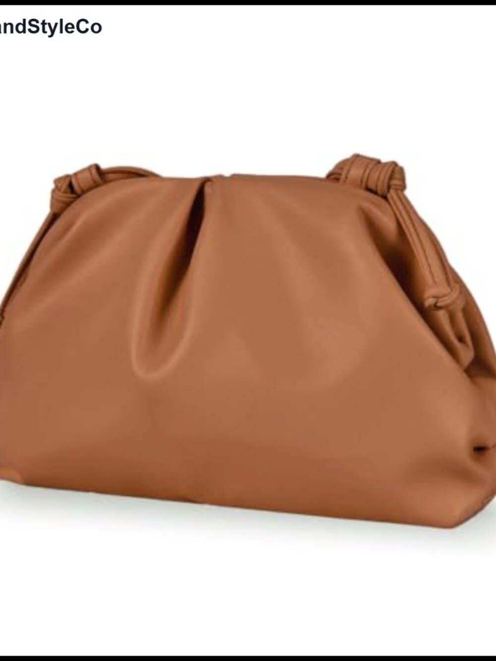 Vegan Leather Pleated Cloud Clutch Purse Dumpling Bag Adjustable Strap